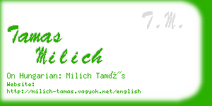 tamas milich business card